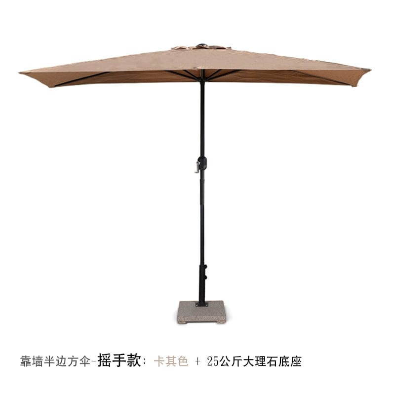 Half Umbrella Outdoor against the Wall Hand - Waving Umbrella Side - Column Umbrella Balcony Green Plant Sunshade Coffee Shop Outdoor Sun Umbrella Flower Garden - SHOWLU FASHION STORE