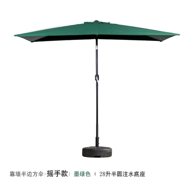 Half Umbrella Outdoor against the Wall Hand - Waving Umbrella Side - Column Umbrella Balcony Green Plant Sunshade Coffee Shop Outdoor Sun Umbrella Flower Garden - SHOWLU FASHION STORE