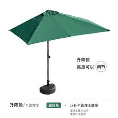 Half Umbrella Outdoor against the Wall Hand - Waving Umbrella Side - Column Umbrella Balcony Green Plant Sunshade Coffee Shop Outdoor Sun Umbrella Flower Garden - SHOWLU FASHION STORE