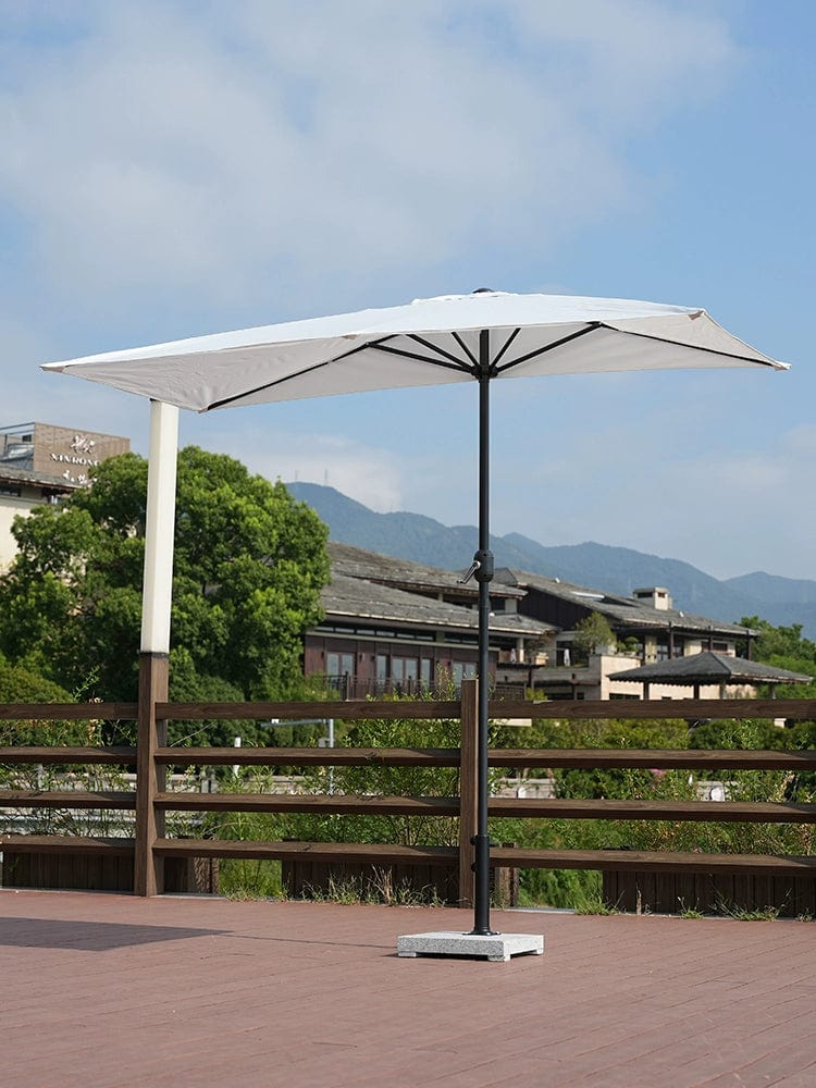 Half Umbrella Outdoor against the Wall Hand - Waving Umbrella Side - Column Umbrella Balcony Green Plant Sunshade Coffee Shop Outdoor Sun Umbrella Flower Garden - SHOWLU FASHION STORE