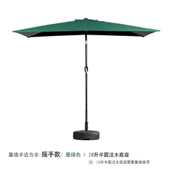 Half Umbrella Outdoor against the Wall Hand - Waving Umbrella Side - Column Umbrella Balcony Green Plant Sunshade Coffee Shop Outdoor Sun Umbrella Flower Garden - SHOWLU FASHION STORE