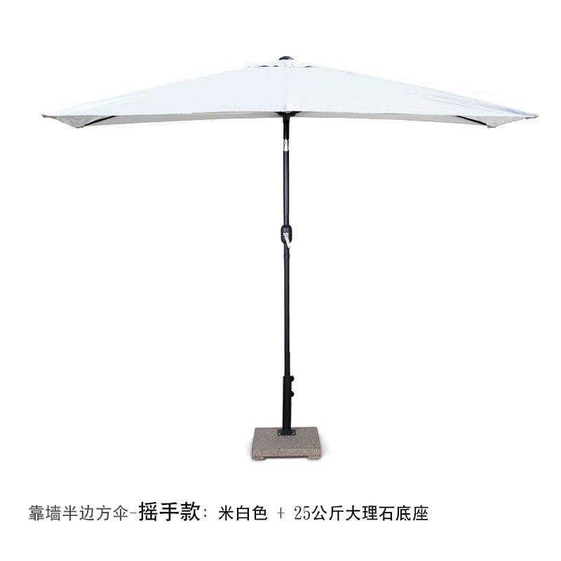Half Umbrella Outdoor against the Wall Hand - Waving Umbrella Side - Column Umbrella Balcony Green Plant Sunshade Coffee Shop Outdoor Sun Umbrella Flower Garden - SHOWLU FASHION STORE