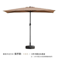 Half Umbrella Outdoor against the Wall Hand - Waving Umbrella Side - Column Umbrella Balcony Green Plant Sunshade Coffee Shop Outdoor Sun Umbrella Flower Garden - SHOWLU FASHION STORE