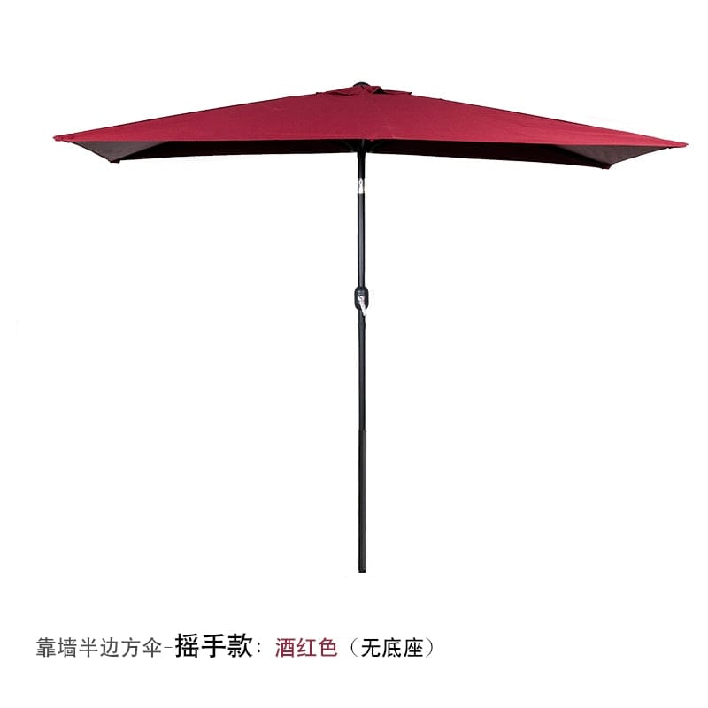 Half Umbrella Outdoor against the Wall Hand - Waving Umbrella Side - Column Umbrella Balcony Green Plant Sunshade Coffee Shop Outdoor Sun Umbrella Flower Garden - SHOWLU FASHION STORE