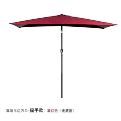 Half Umbrella Outdoor against the Wall Hand - Waving Umbrella Side - Column Umbrella Balcony Green Plant Sunshade Coffee Shop Outdoor Sun Umbrella Flower Garden - SHOWLU FASHION STORE