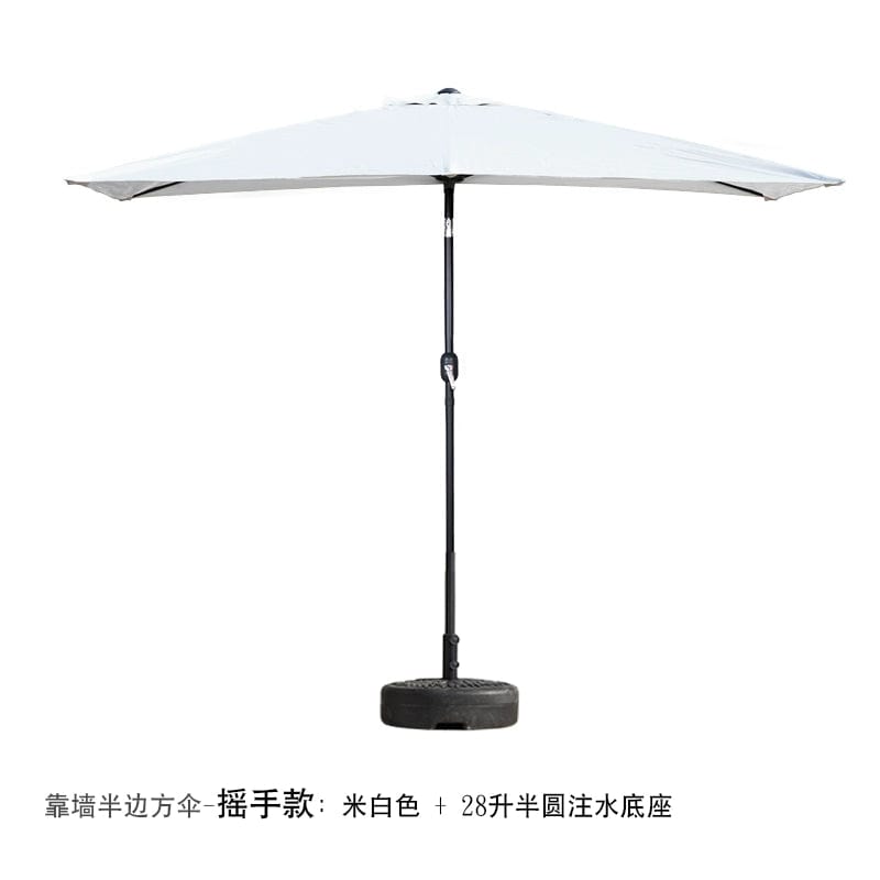 Half Umbrella Outdoor against the Wall Hand - Waving Umbrella Side - Column Umbrella Balcony Green Plant Sunshade Coffee Shop Outdoor Sun Umbrella Flower Garden - SHOWLU FASHION STORE