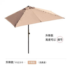Half Umbrella Outdoor against the Wall Hand - Waving Umbrella Side - Column Umbrella Balcony Green Plant Sunshade Coffee Shop Outdoor Sun Umbrella Flower Garden - SHOWLU FASHION STORE
