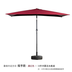 Half Umbrella Outdoor against the Wall Hand - Waving Umbrella Side - Column Umbrella Balcony Green Plant Sunshade Coffee Shop Outdoor Sun Umbrella Flower Garden - SHOWLU FASHION STORE