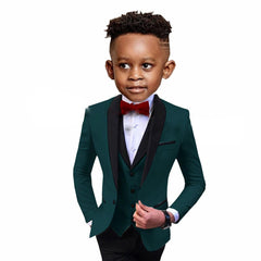 Handsome Children Suit 3 - Pieces (Blazer+Vest+Pants) Spliced Lapel Party Set Shawl Lapel Wedding Boys Dress Costumes Kids Girdle - SHOWLU FASHION STORE