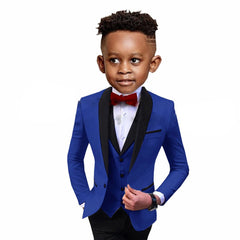 Handsome Children Suit 3 - Pieces (Blazer+Vest+Pants) Spliced Lapel Party Set Shawl Lapel Wedding Boys Dress Costumes Kids Girdle - SHOWLU FASHION STORE