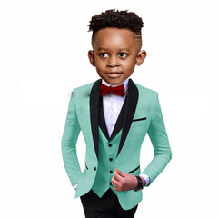 Handsome Children Suit 3 - Pieces (Blazer+Vest+Pants) Spliced Lapel Party Set Shawl Lapel Wedding Boys Dress Costumes Kids Girdle - SHOWLU FASHION STORE