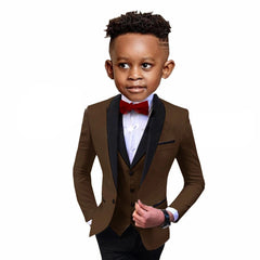 Handsome Children Suit 3 - Pieces (Blazer+Vest+Pants) Spliced Lapel Party Set Shawl Lapel Wedding Boys Dress Costumes Kids Girdle - SHOWLU FASHION STORE