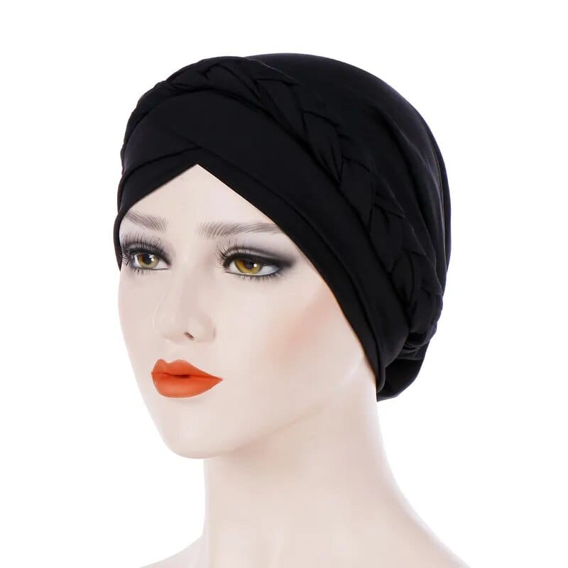 Head Scarf for muslim women Two - color cotton braid turban bonnet hijab Caps Inner hijabs femme musulman arab wrap turbantes - SHOWLU FASHION STORE