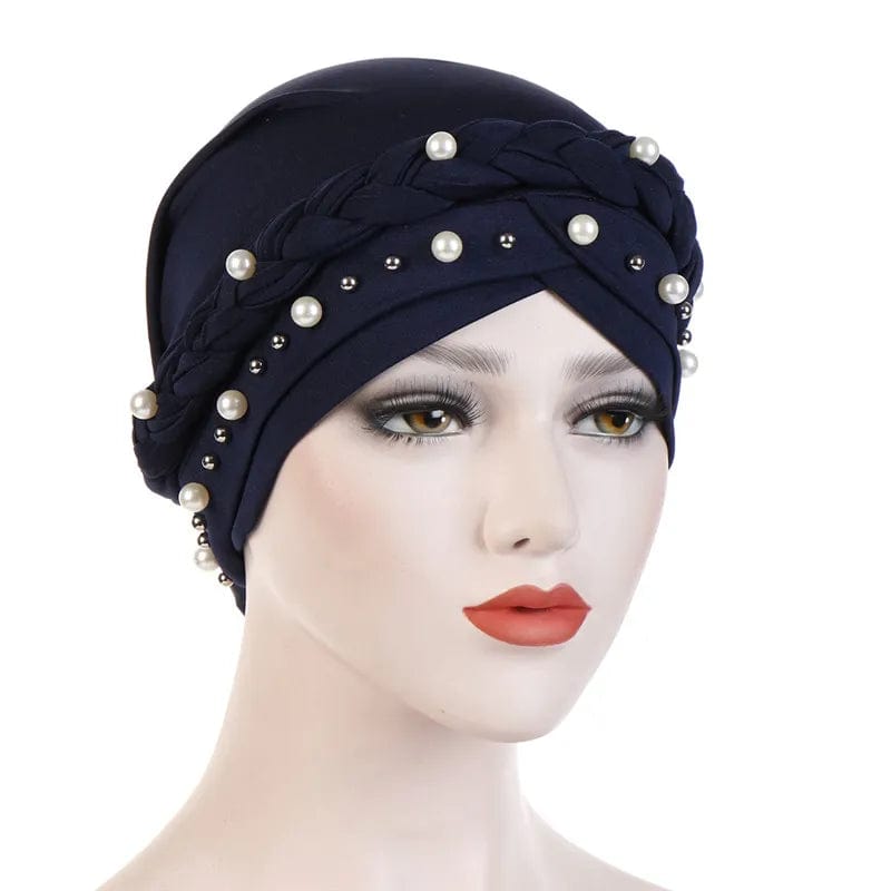 Head Scarf for muslim women Two - color cotton braid turban bonnet hijab Caps Inner hijabs femme musulman arab wrap turbantes - SHOWLU FASHION STORE