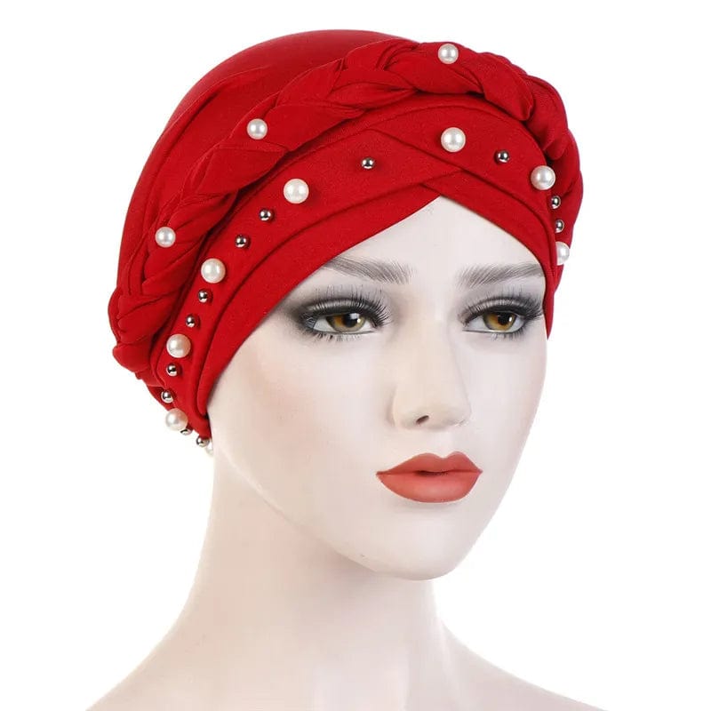 Head Scarf for muslim women Two - color cotton braid turban bonnet hijab Caps Inner hijabs femme musulman arab wrap turbantes - SHOWLU FASHION STORE