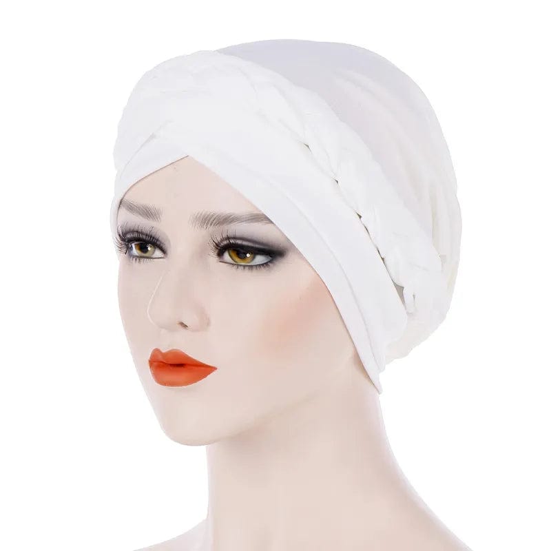 Head Scarf for muslim women Two - color cotton braid turban bonnet hijab Caps Inner hijabs femme musulman arab wrap turbantes - SHOWLU FASHION STORE