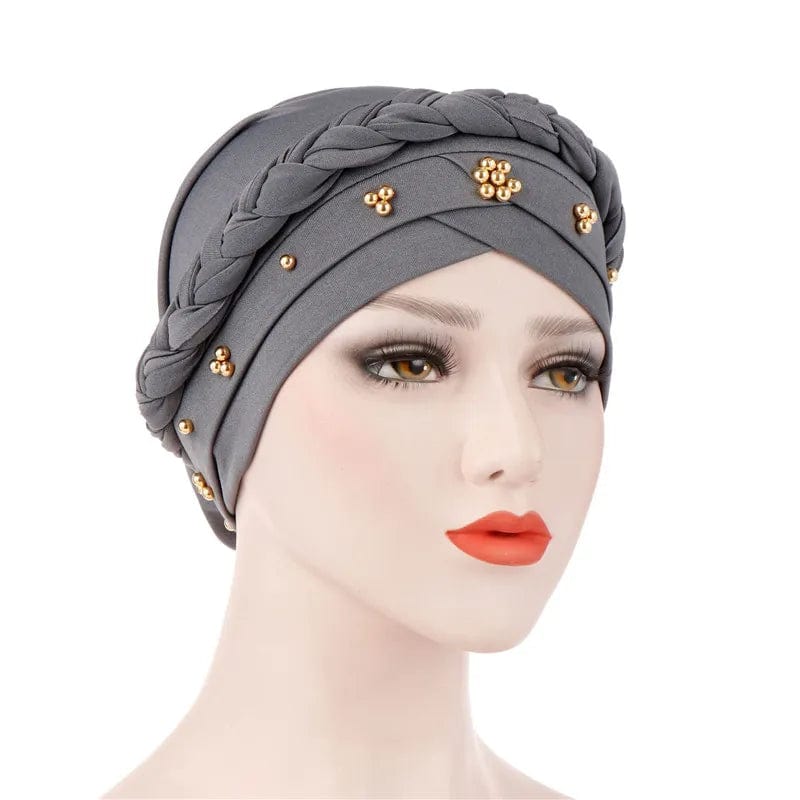 Head Scarf for muslim women Two - color cotton braid turban bonnet hijab Caps Inner hijabs femme musulman arab wrap turbantes - SHOWLU FASHION STORE