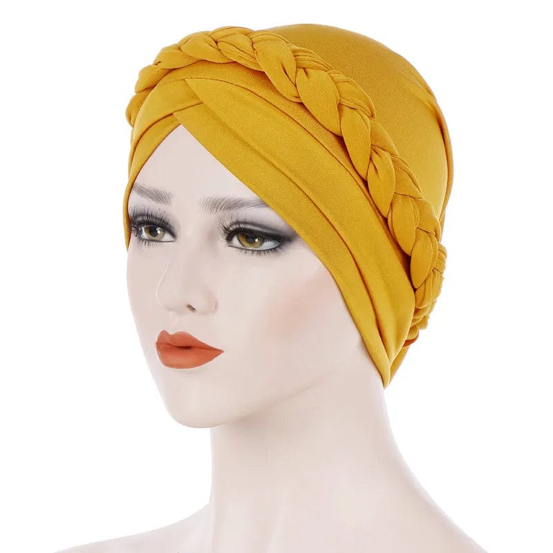 Head Scarf for muslim women Two - color cotton braid turban bonnet hijab Caps Inner hijabs femme musulman arab wrap turbantes - SHOWLU FASHION STORE