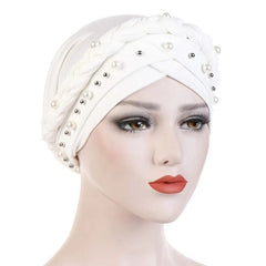 Head Scarf for muslim women Two - color cotton braid turban bonnet hijab Caps Inner hijabs femme musulman arab wrap turbantes - SHOWLU FASHION STORE