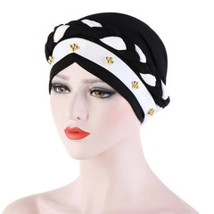 Head Scarf for muslim women Two - color cotton braid turban bonnet hijab Caps Inner hijabs femme musulman arab wrap turbantes - SHOWLU FASHION STORE