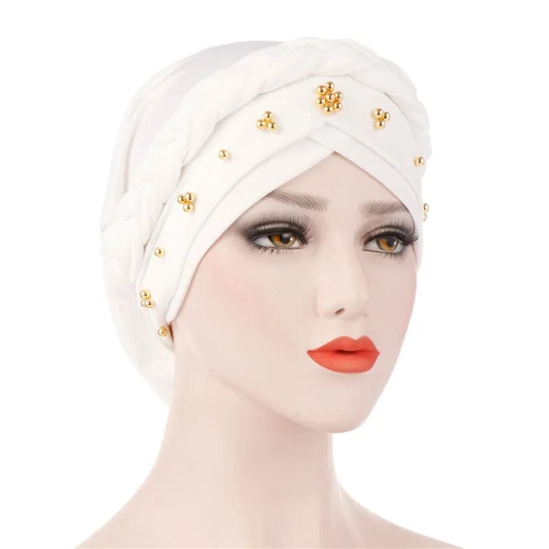 Head Scarf for muslim women Two - color cotton braid turban bonnet hijab Caps Inner hijabs femme musulman arab wrap turbantes - SHOWLU FASHION STORE