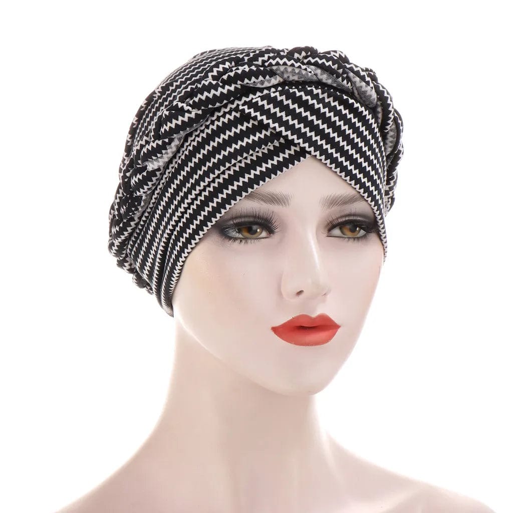Head Scarf for muslim women Two - color cotton braid turban bonnet hijab Caps Inner hijabs femme musulman arab wrap turbantes - SHOWLU FASHION STORE