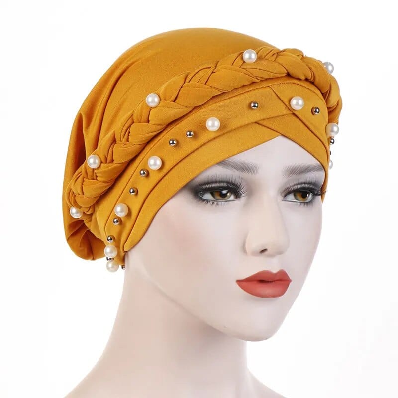 Head Scarf for muslim women Two - color cotton braid turban bonnet hijab Caps Inner hijabs femme musulman arab wrap turbantes - SHOWLU FASHION STORE