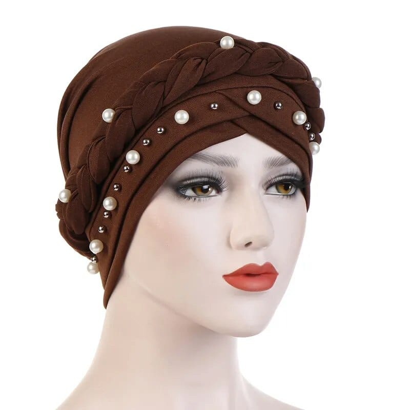 Head Scarf for muslim women Two - color cotton braid turban bonnet hijab Caps Inner hijabs femme musulman arab wrap turbantes - SHOWLU FASHION STORE