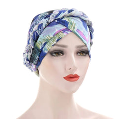 Head Scarf for muslim women Two - color cotton braid turban bonnet hijab Caps Inner hijabs femme musulman arab wrap turbantes - SHOWLU FASHION STORE