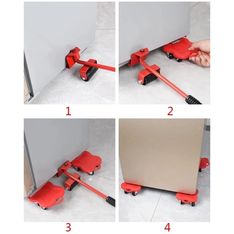 Heavy Duty Furniture Lifter Transport Tool Furniture Mover set 4 Move Roller 1 Wheel Bar for Lifting Moving Furniture Helper - SHOWLU FASHION STORE