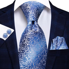 Hi - Tie Navy Blue Striped Silk Wedding Tie For Men Fashion Design Gift Men Necktie Hanky Cufflink Set Business Party Dropshiping - SHOWLU FASHION STORE