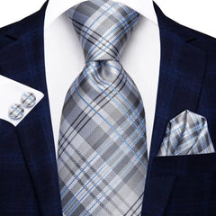 Hi - Tie Solid Gold Yellow Silk Ties For Men Handky Cufflinks Set Fashion Gift For Men's Tie Wedding Business Necktie - SHOWLU FASHION STORE