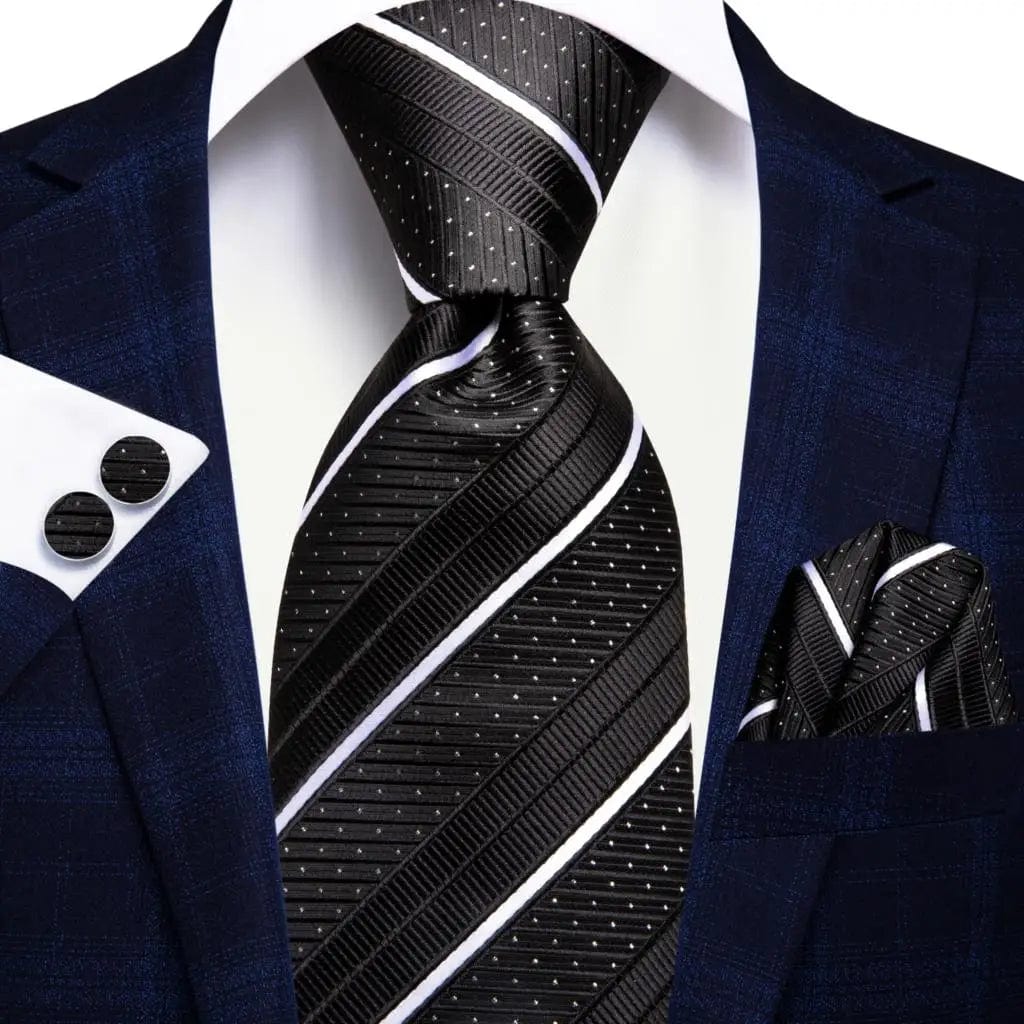 Hi - Tie Solid Gold Yellow Silk Ties For Men Handky Cufflinks Set Fashion Gift For Men's Tie Wedding Business Necktie - SHOWLU FASHION STORE