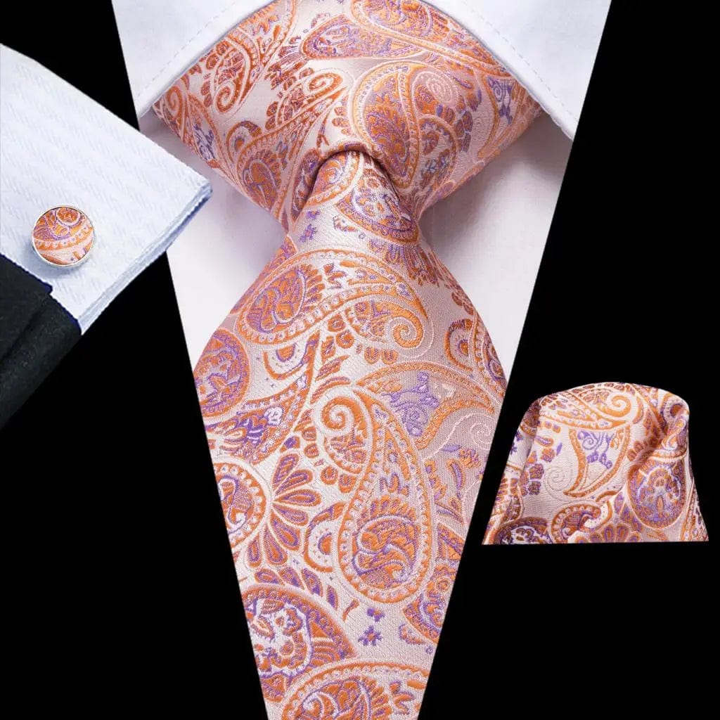 Hi - Tie Solid Gold Yellow Silk Ties For Men Handky Cufflinks Set Fashion Gift For Men's Tie Wedding Business Necktie - SHOWLU FASHION STORE
