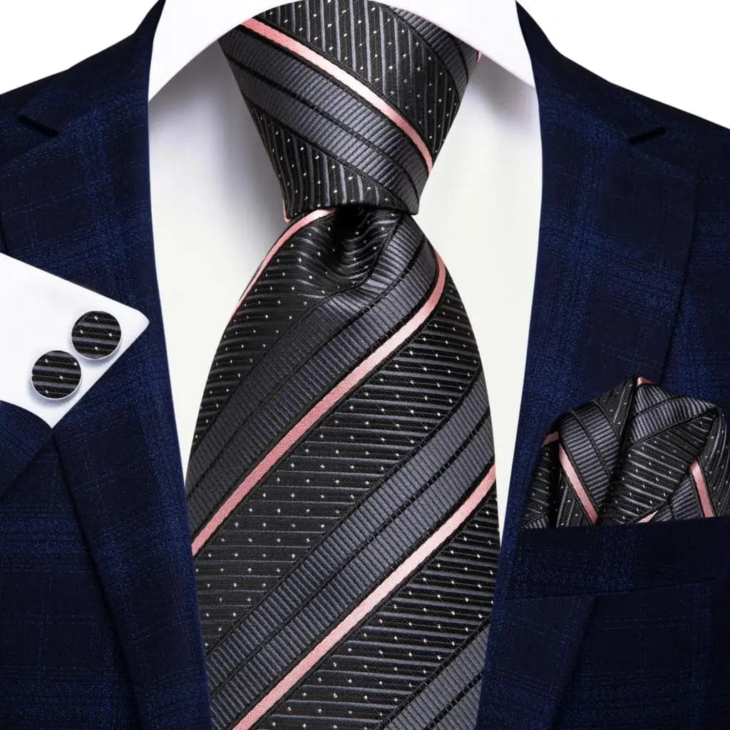 Hi - Tie Solid Gold Yellow Silk Ties For Men Handky Cufflinks Set Fashion Gift For Men's Tie Wedding Business Necktie - SHOWLU FASHION STORE