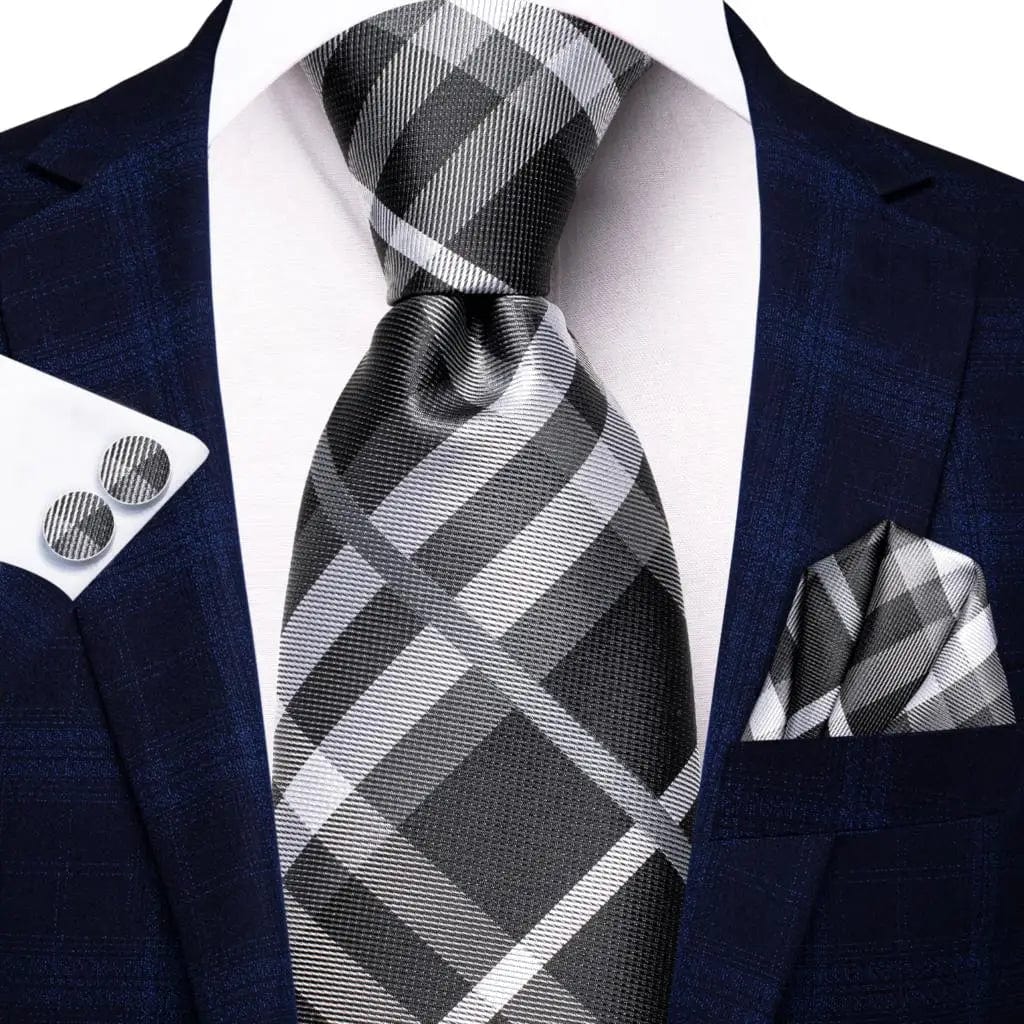 Hi - Tie Solid Gold Yellow Silk Ties For Men Handky Cufflinks Set Fashion Gift For Men's Tie Wedding Business Necktie - SHOWLU FASHION STORE