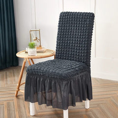 high quality Seersucker chair cover for dining room banquet chair slipcover stretch chair skirt elastic wedding chair decoration - SHOWLU FASHION STORE