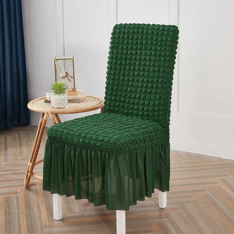 high quality Seersucker chair cover for dining room banquet chair slipcover stretch chair skirt elastic wedding chair decoration - SHOWLU FASHION STORE