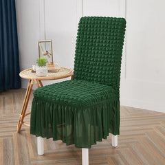 high quality Seersucker chair cover for dining room banquet chair slipcover stretch chair skirt elastic wedding chair decoration - SHOWLU FASHION STORE