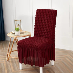 high quality Seersucker chair cover for dining room banquet chair slipcover stretch chair skirt elastic wedding chair decoration - SHOWLU FASHION STORE