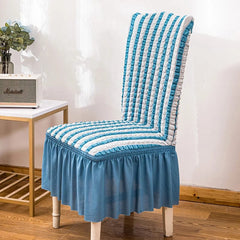 high quality Seersucker chair cover for dining room banquet chair slipcover stretch chair skirt elastic wedding chair decoration - SHOWLU FASHION STORE