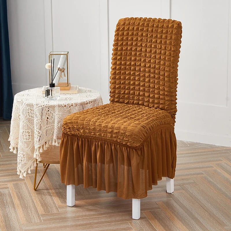 high quality Seersucker chair cover for dining room banquet chair slipcover stretch chair skirt elastic wedding chair decoration - SHOWLU FASHION STORE