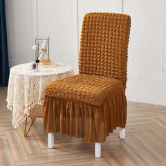 high quality Seersucker chair cover for dining room banquet chair slipcover stretch chair skirt elastic wedding chair decoration - SHOWLU FASHION STORE