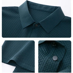 【High - quality】M - 4XL Summer New Men's Short Sleeve T-shirt Cool and Breathable POLO Shirt Business Casual Sweat - absorbing Top - SHOWLU FASHION STORE