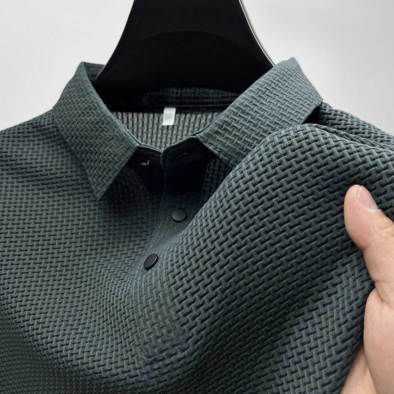 【High - quality】M - 4XL Summer New Men's Short Sleeve T-shirt Cool and Breathable POLO Shirt Business Casual Sweat - absorbing Top - SHOWLU FASHION STORE