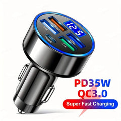 High - Speed Multi - Port Car Charger - SHOWLU FASHION STORE