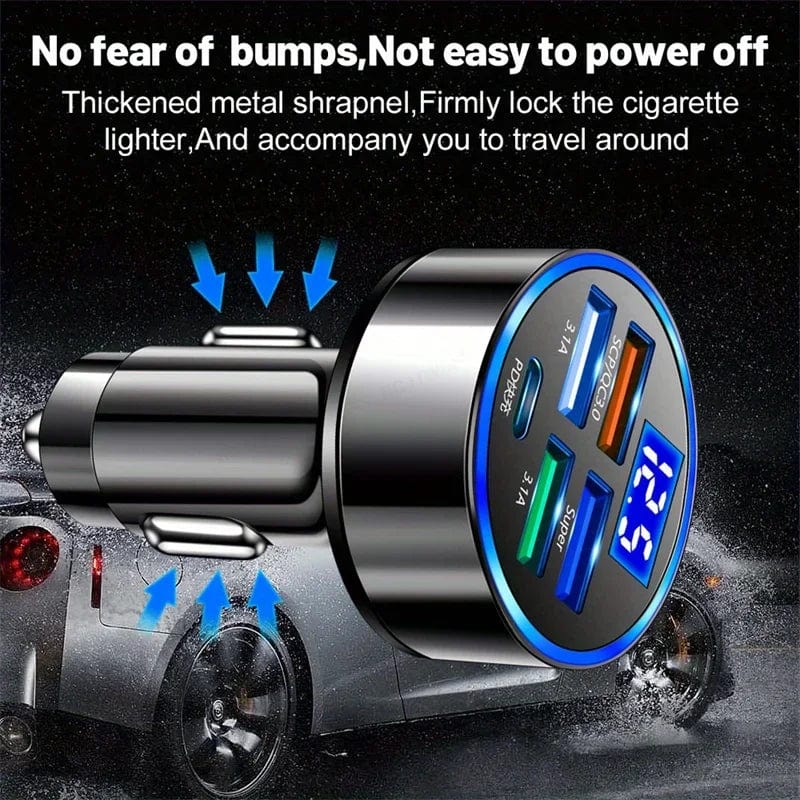 High - Speed Multi - Port Car Charger - SHOWLU FASHION STORE