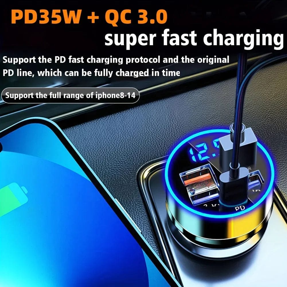 High - Speed Multi - Port Car Charger - SHOWLU FASHION STORE