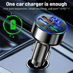 High - Speed Multi - Port Car Charger - SHOWLU FASHION STORE