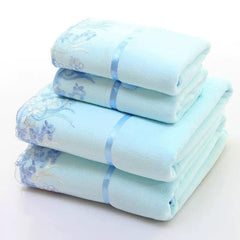 Home Facecloth Bath Towel Suit Comfortable Soft and Thickened Face Cloth Water - Absorbing Quick - Drying Square Towel Gift Box Gift Gift - SHOWLU FASHION STORE